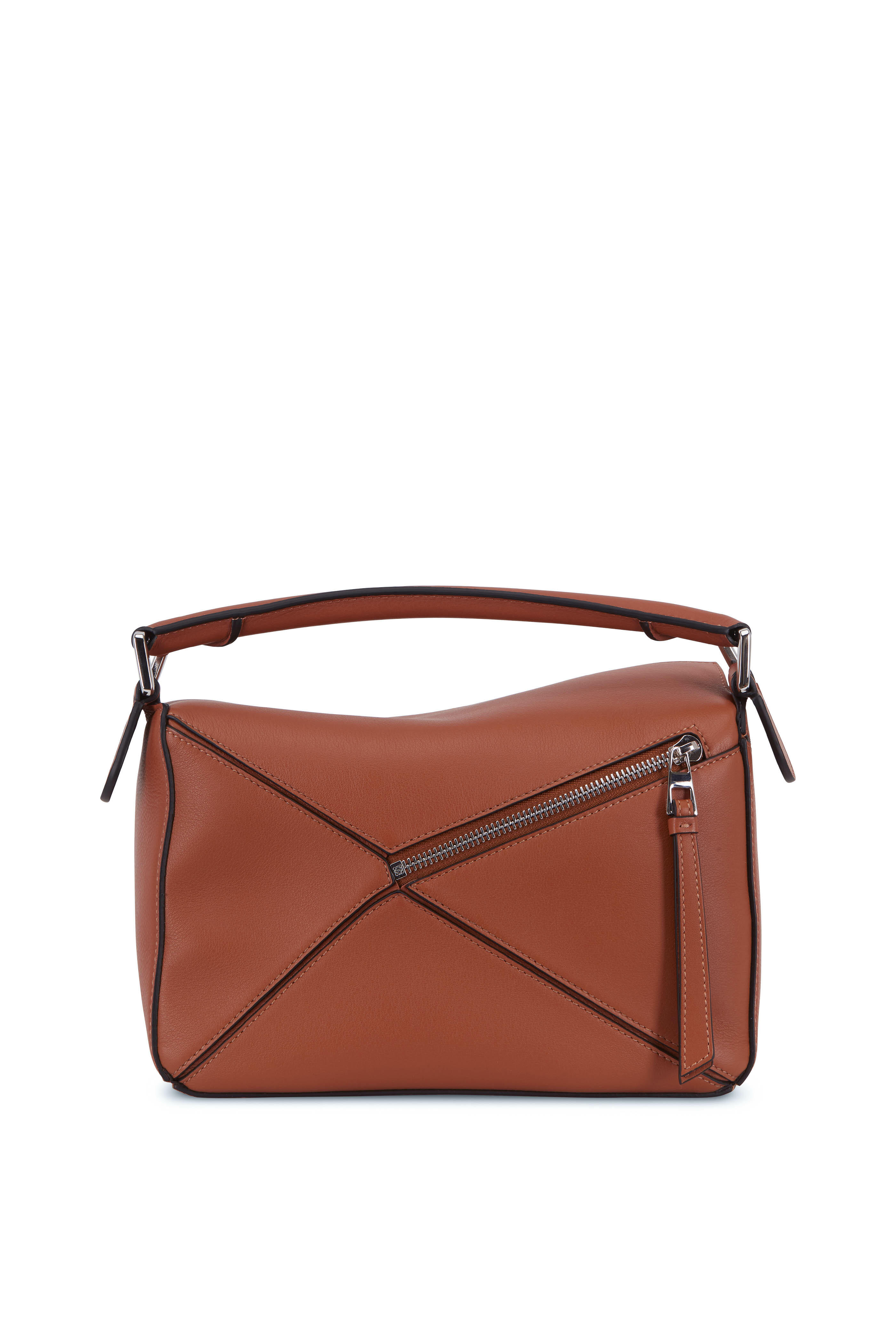 Womens LOEWE brown Small Leather Puzzle Top-Handle Bag