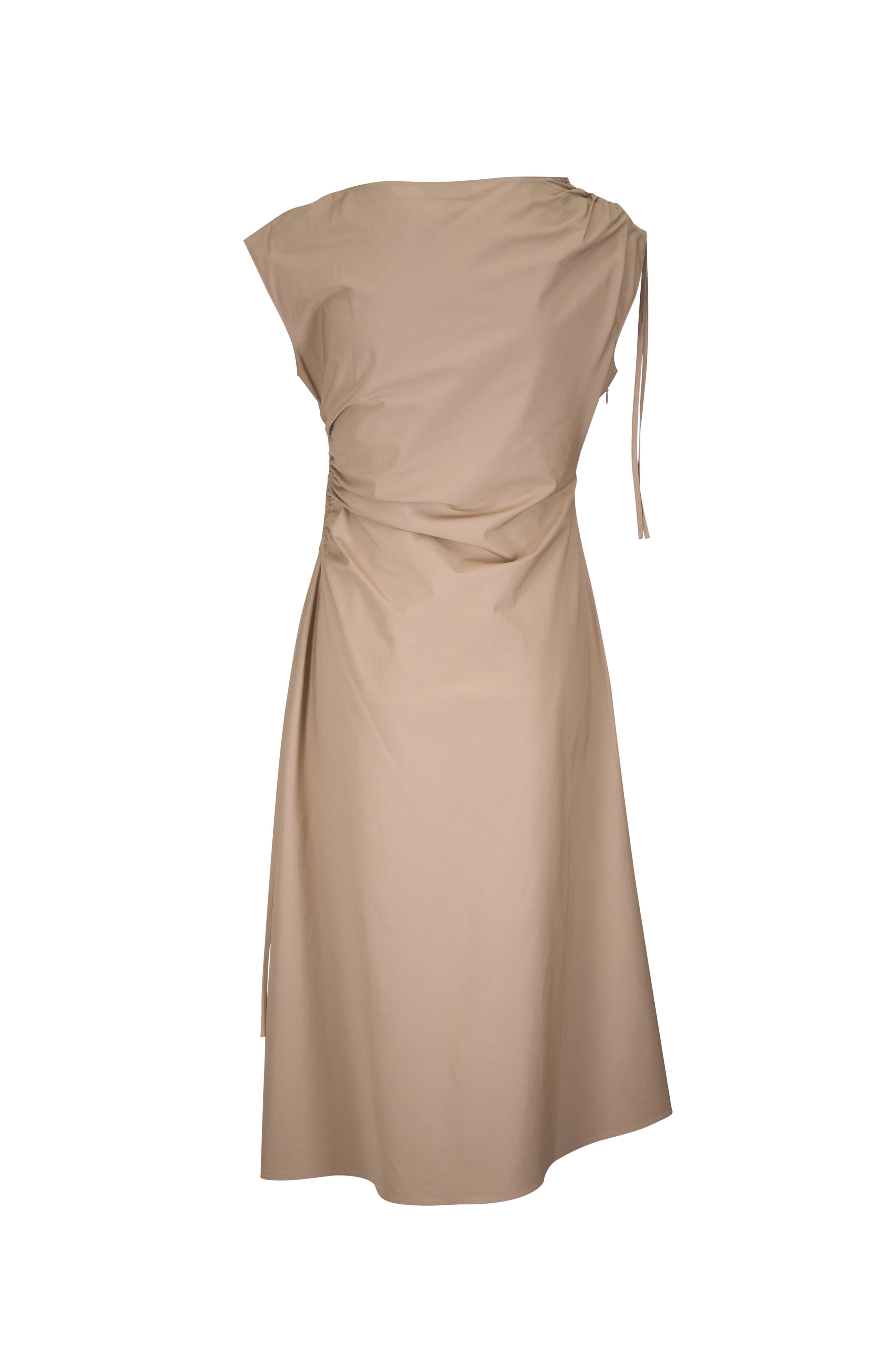 Lafayette 148 New York - Clay Gathered Tie Cap Sleeve Midi Dress
