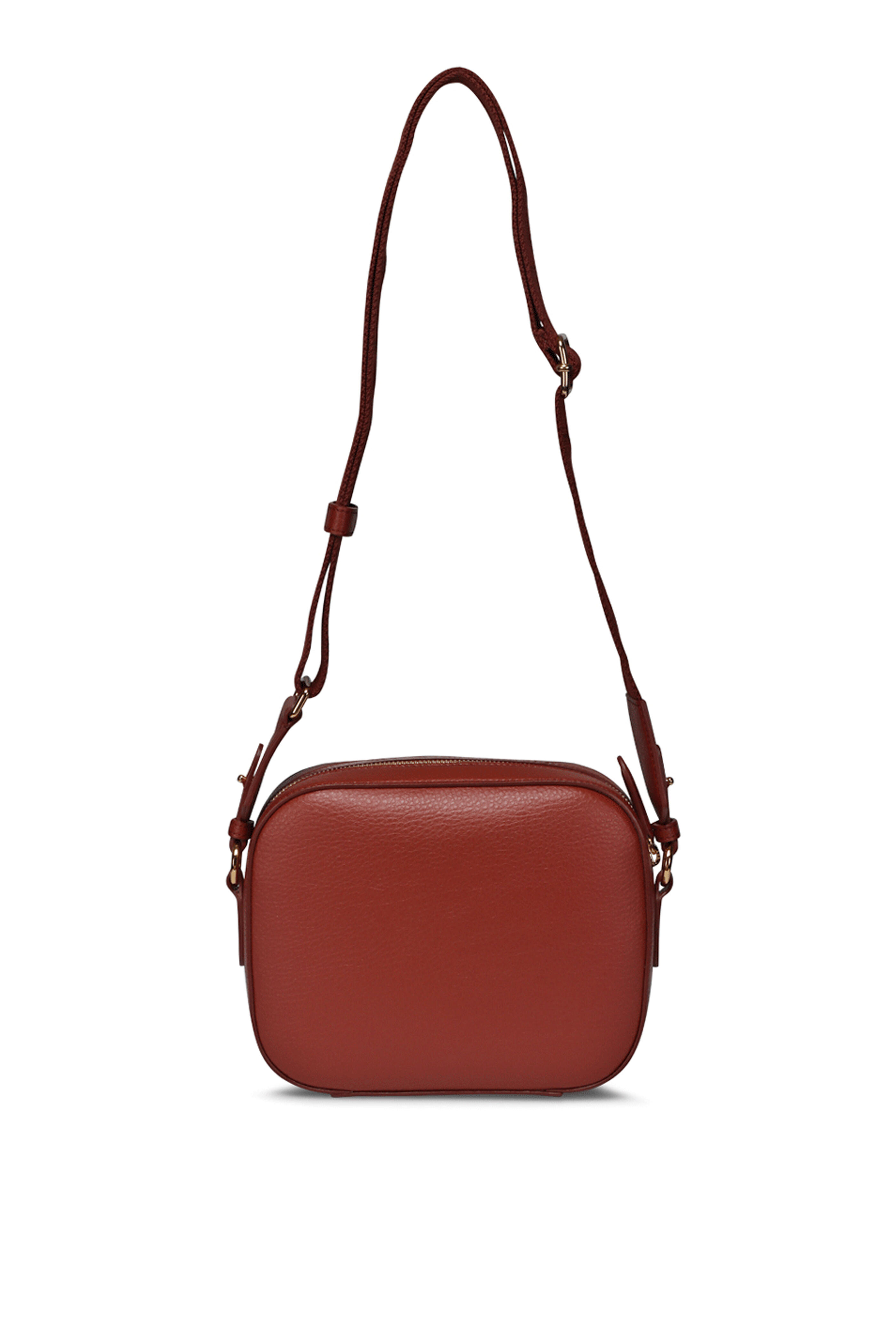 Stella McCartney - Small Embossed Auburn Vegan Leather Camera Bag