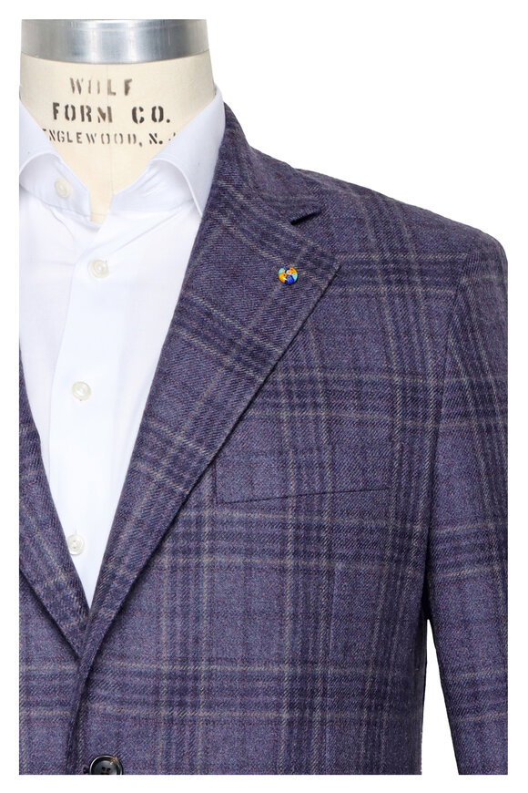 Belvest Lavender & Beige Plaid Sportcoat