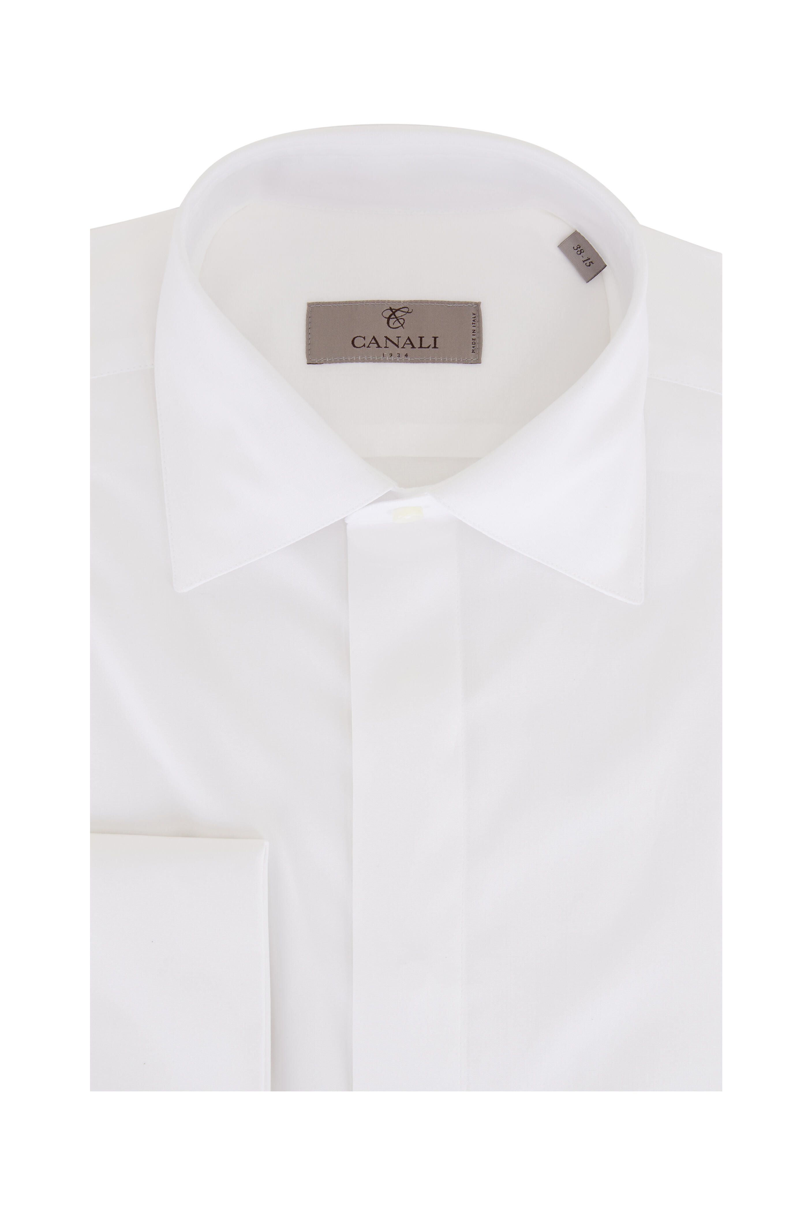 Vie indvirkning Uskyldig Canali - White Cotton Formal Dress Shirt | Mitchell Stores