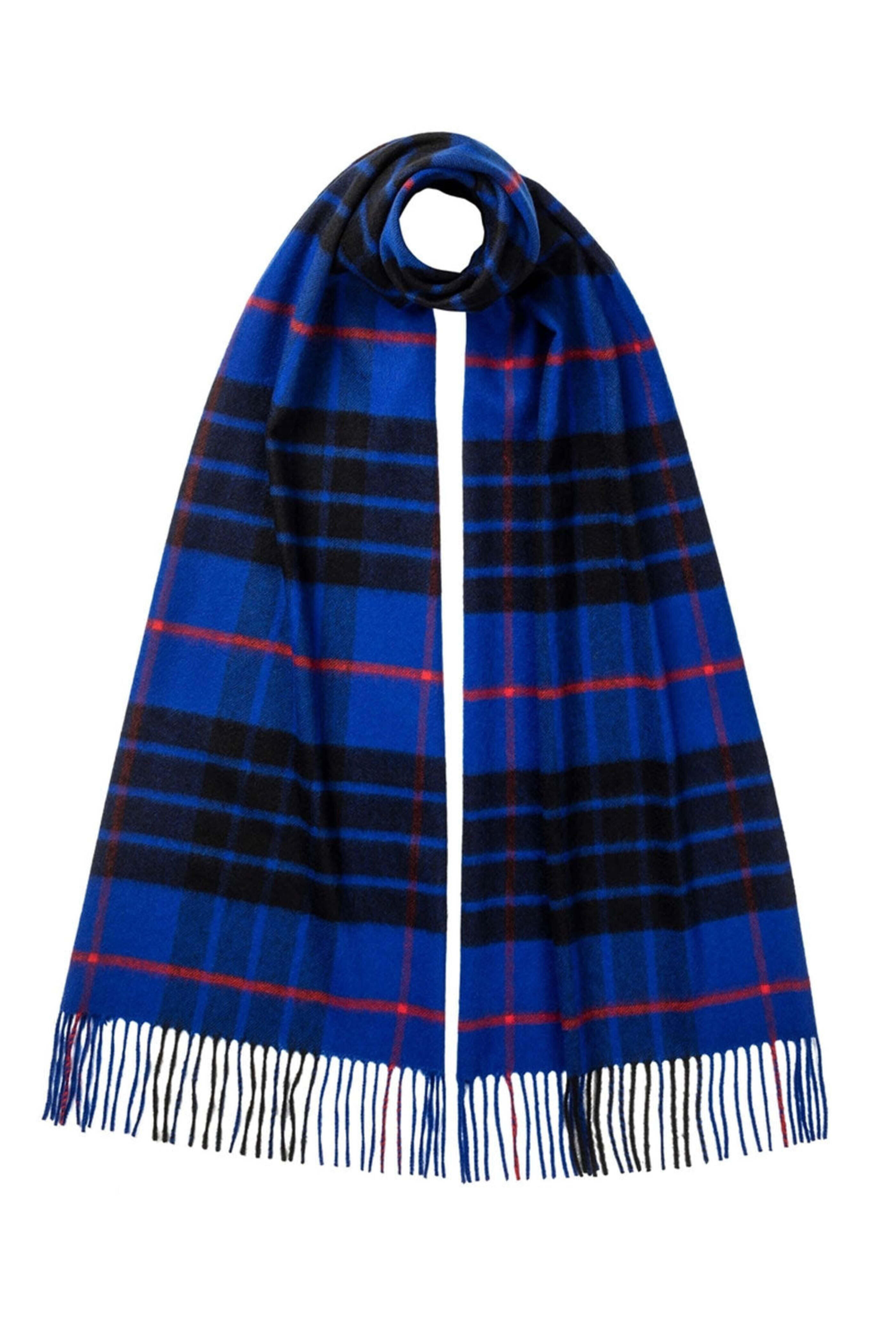 Johnstons Of Elgin - Cashmere Tartan Wide Scarf in Burn of Tynet