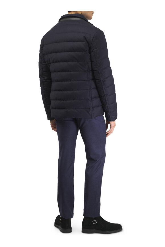 Maurizio Baldassari Navy Blue Flannel Five Pocket Pant - view 4
