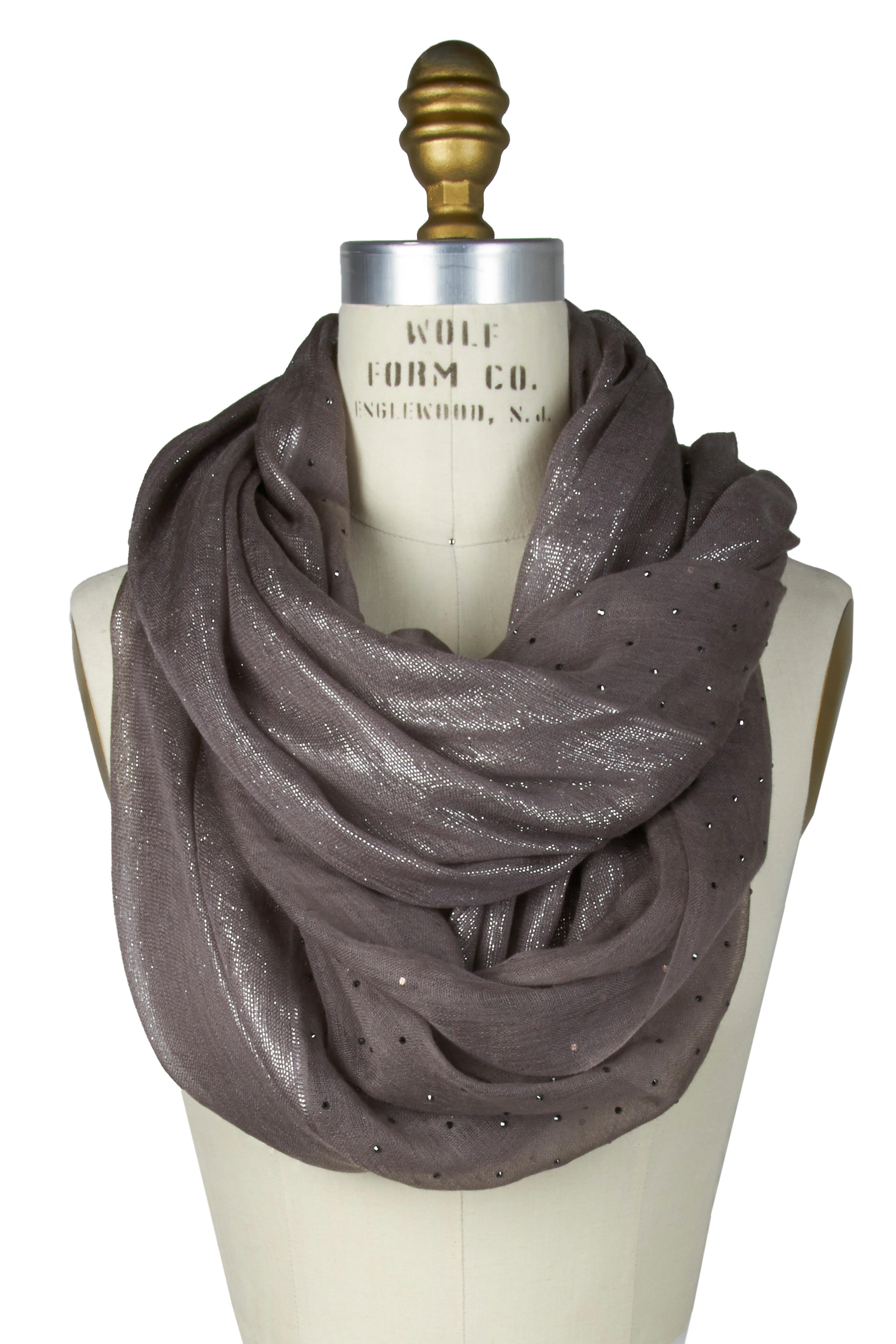 Loro Piana - Opposite Gray Soffio Crystal Scarf