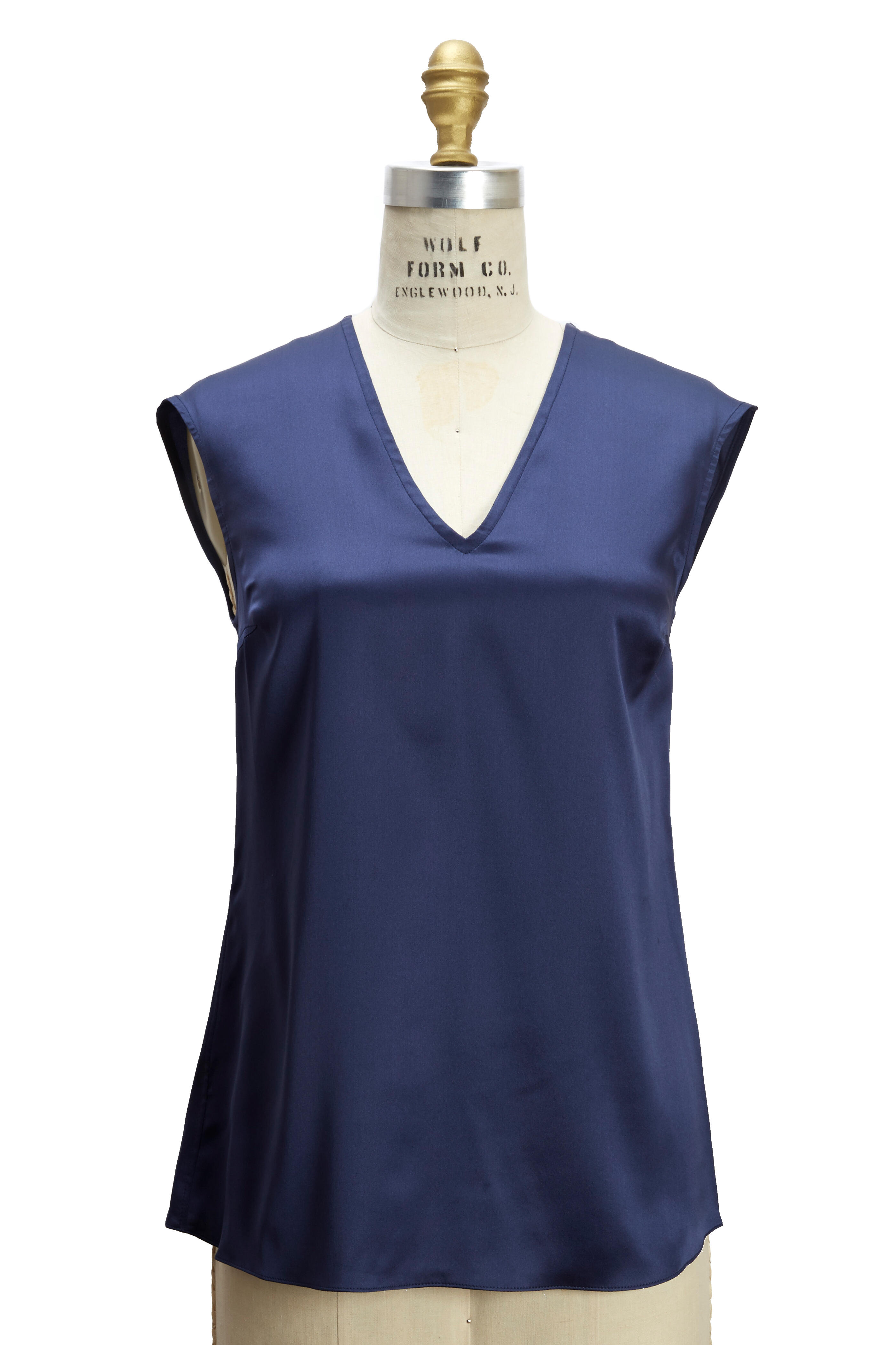 Brunello Cucinelli - Royal Blue Silk Top | Mitchell Stores