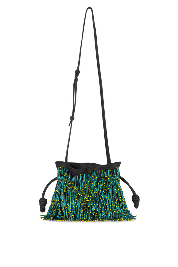 Loewe Mini Flamenco Multicolor Beaded Clutch - view 1