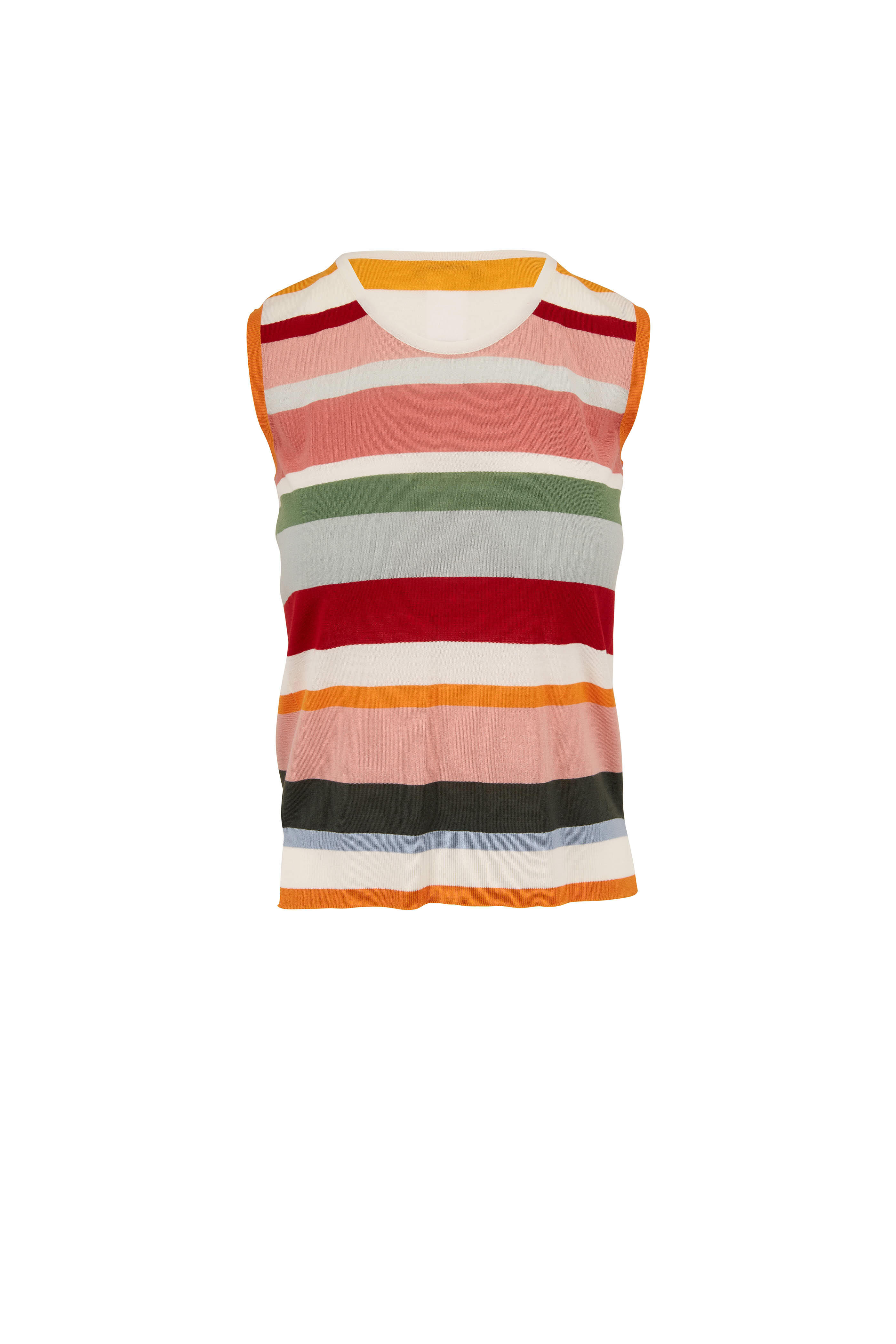 Akris Punto - Multicolor Striped Wool Sleeveless Knit Top