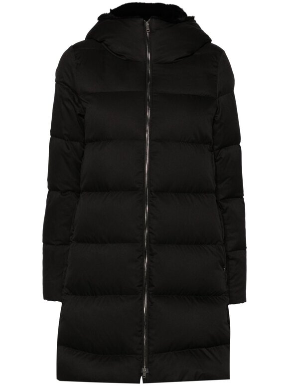 Herno - A-Shape Black Quilted Down Jacket