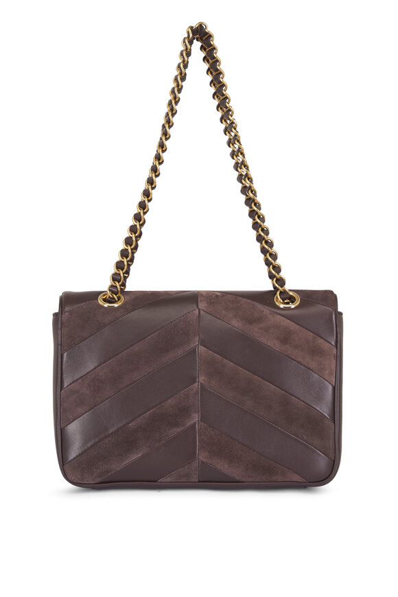 Valentino Garavani Medium Brown Djuna Patchwork Sholder Bag - view 2