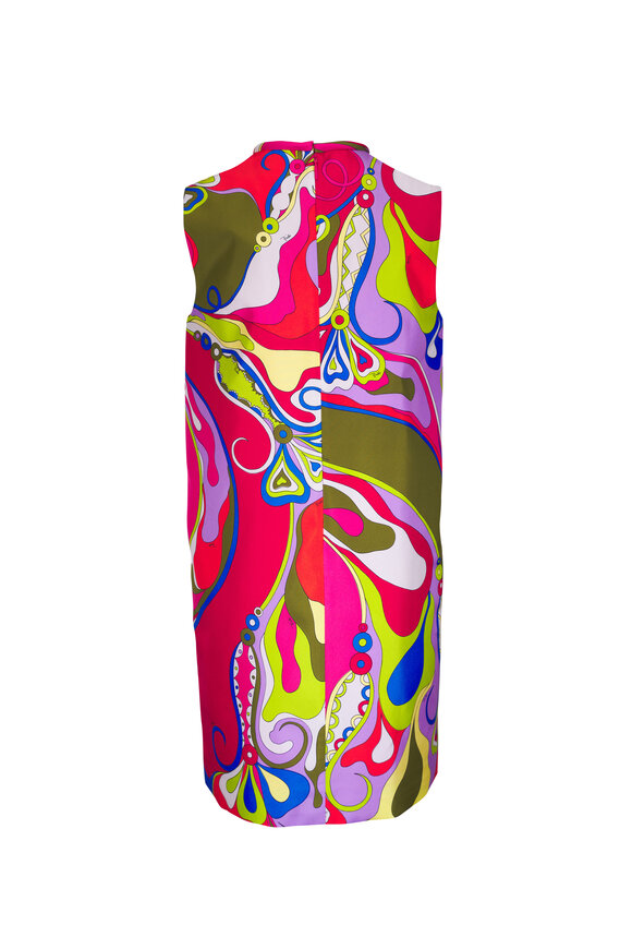 Pucci - Pink Multi Silk Twill Mini Dress