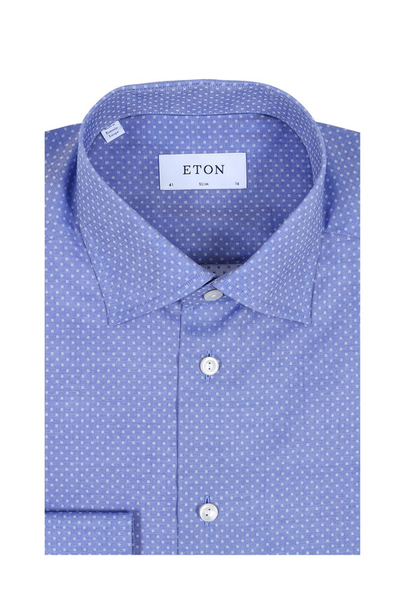 Eton - Chambray Dot Slim Fit Dress Shirt