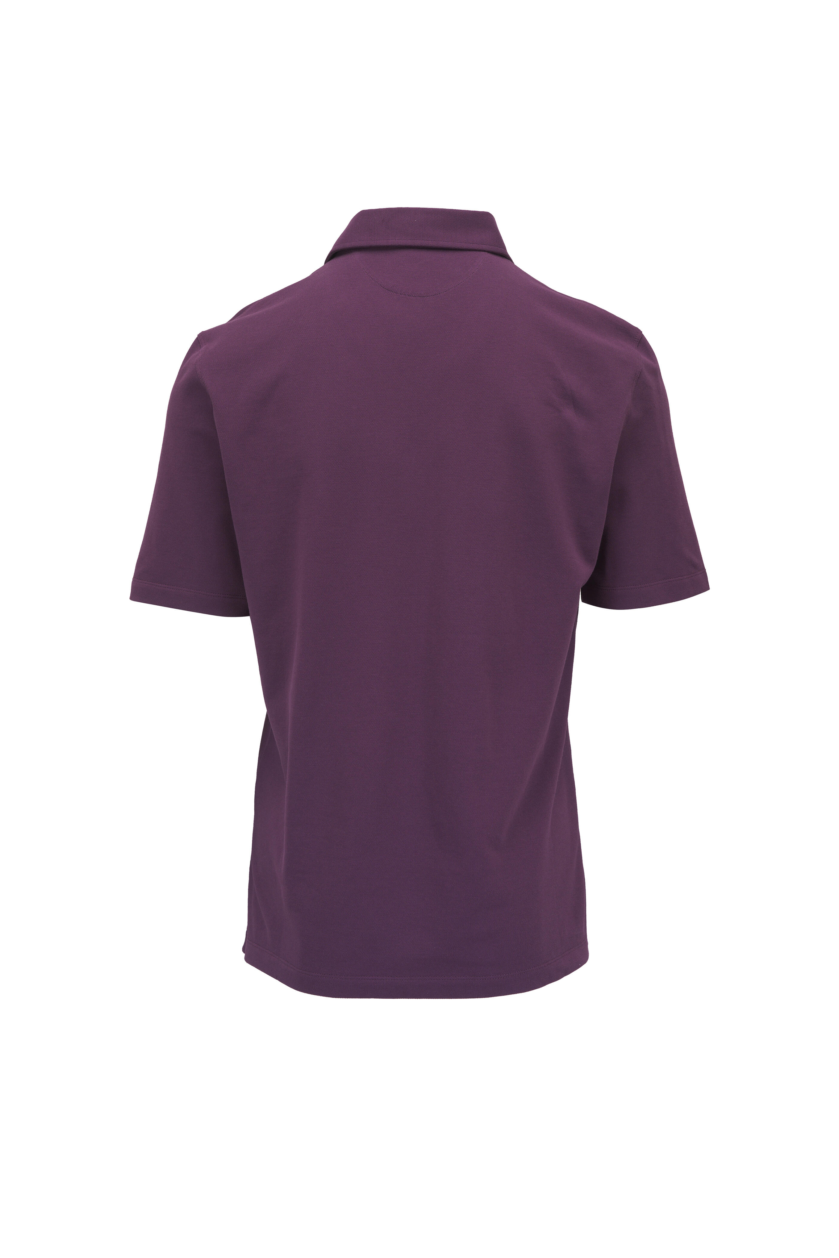 Brunello Cucinelli - Dark Burgundy Jersey Cotton Polo