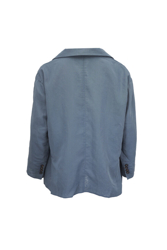 Brunello Cucinelli Blue Organza Jacket - view 2