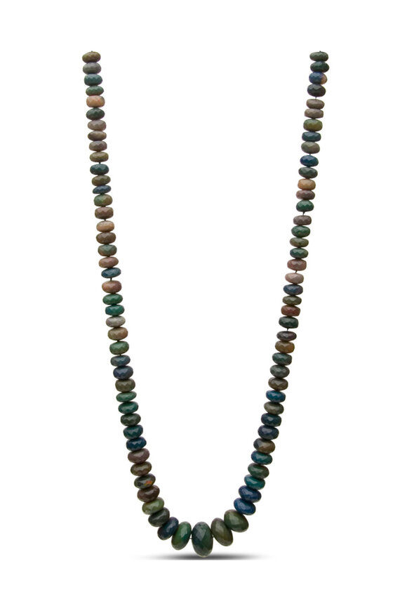Royal Nomad Jewelry Gold Filled Black Opal Beaded Necklace