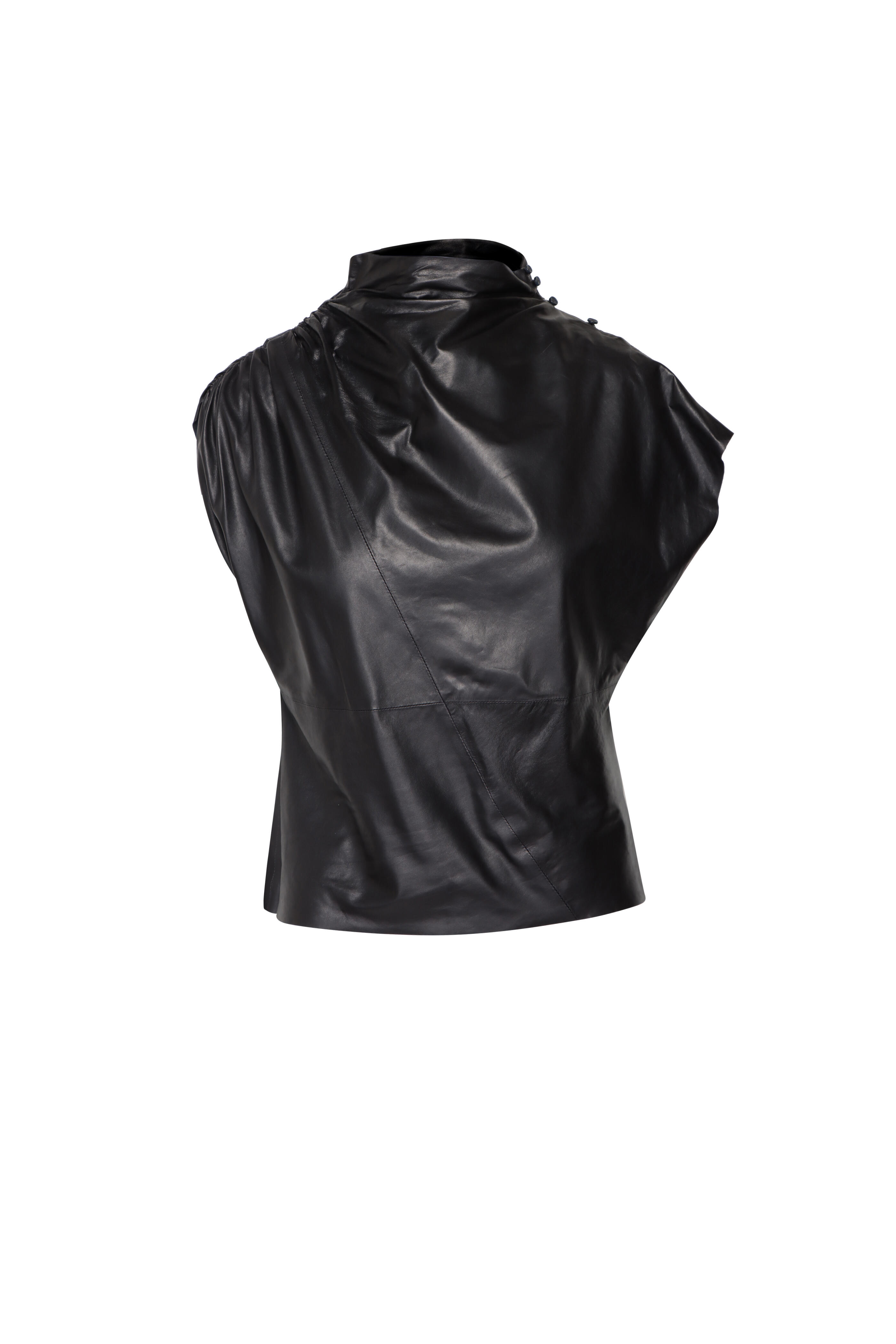 TWP - Wish You Would Dark Midnight Leather Top