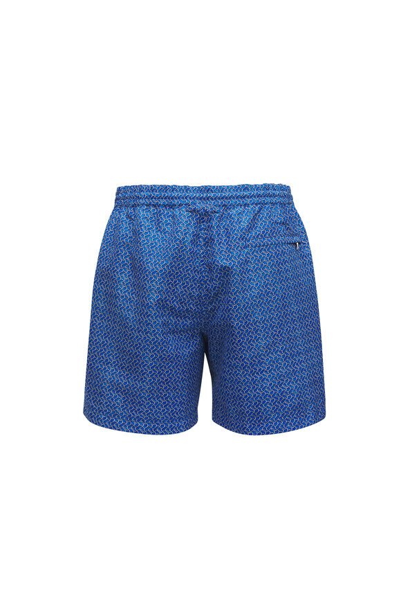 Orlebar Brown Standard Nova Blue Riptide Print Swim Trunks - view 4