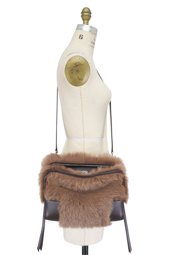 Loewe Medium Amazona 180 Brown & Chestnut Top Handle Bag - view 7