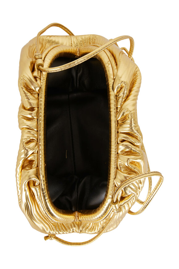 Bottega Veneta - The Pouch Gold Metallic Leather Small Crossbody