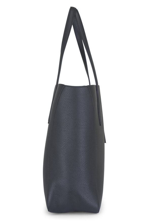 Loro Piana Needle Black Grained Leather Shopper - view 3