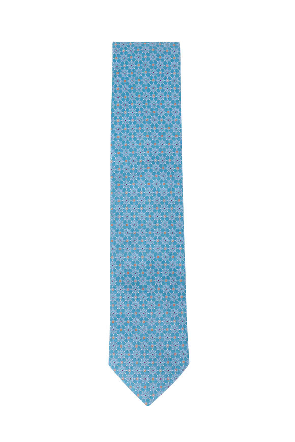 Eton - Teal Medallion Silk Necktie