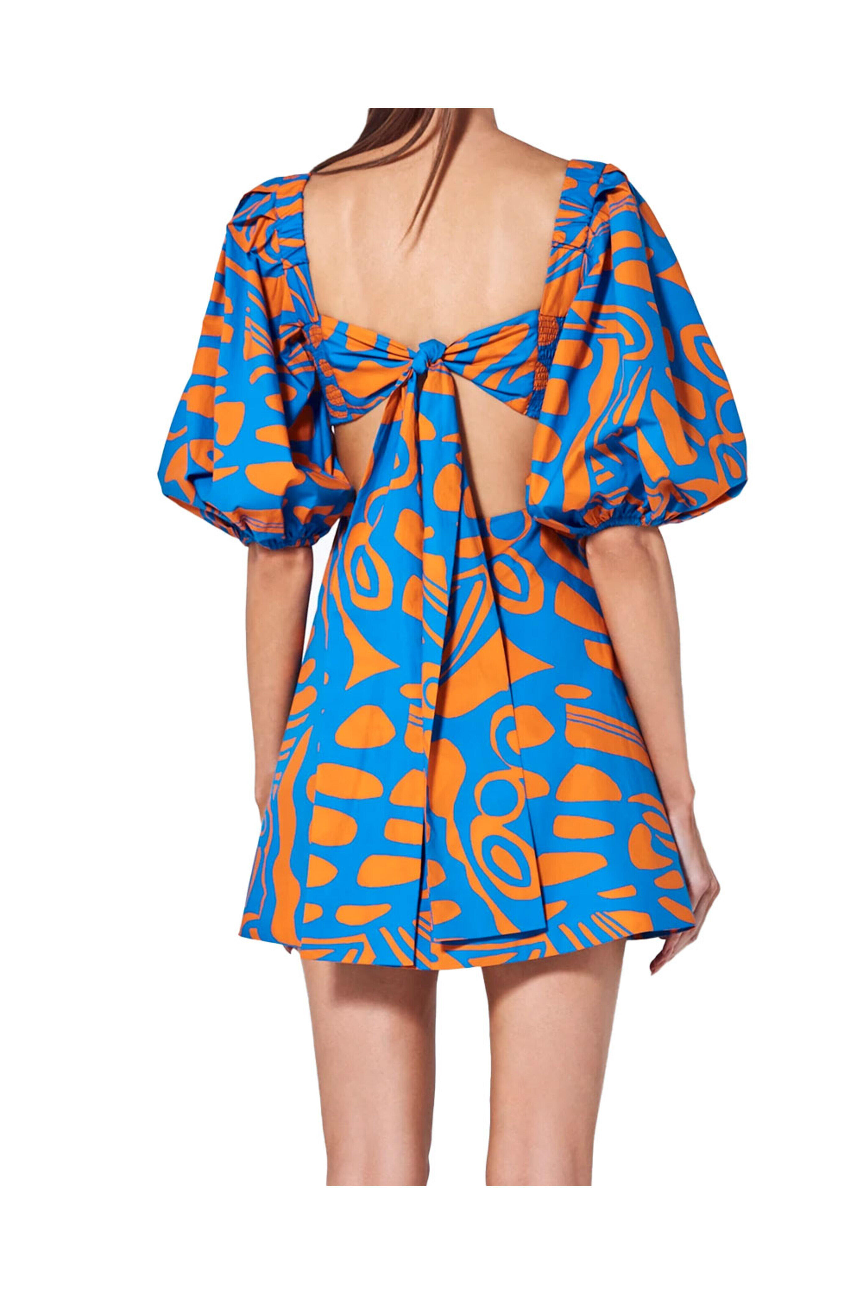 Alexis - Indigo Bodhi Puff Sleeve Dress