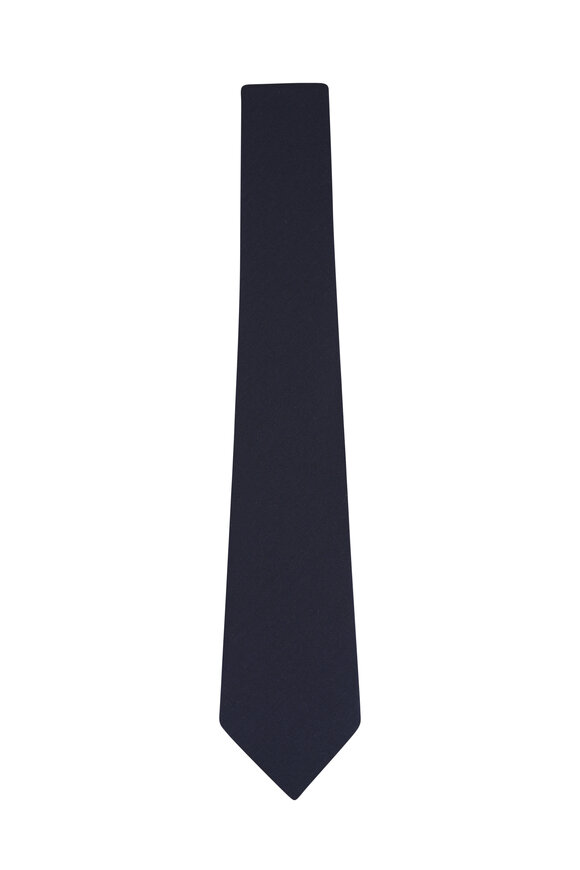 Zegna Navy Oasi Cashmere Necktie - view 1