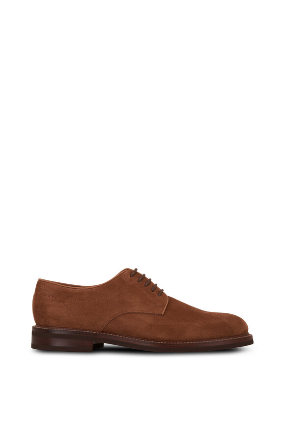 Brunello Cucinelli - Cocco Laced Suede Dress Shoe