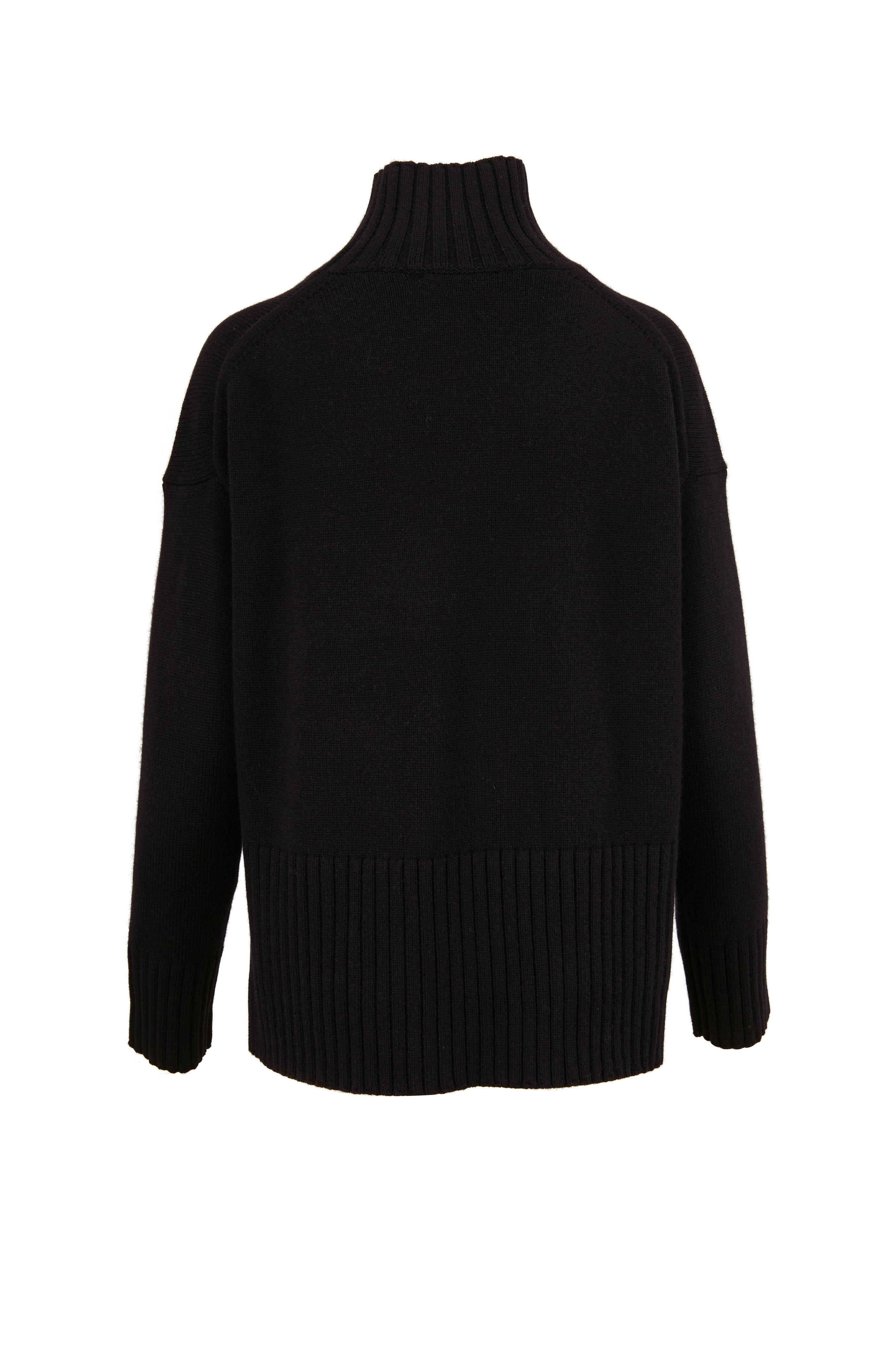 CO Collection - Black Ribbed Turtleneck Sweater