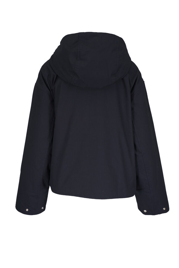 Jil Sander - Dark Navy Fit Padded Hooded Jacket