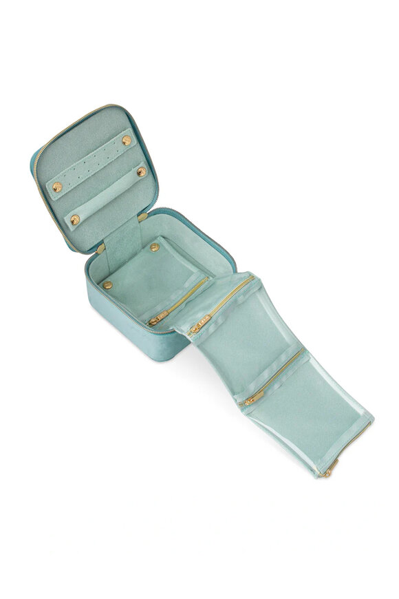 Tonic Luxe Seafoam Velvet Jewelry Cube - view 2