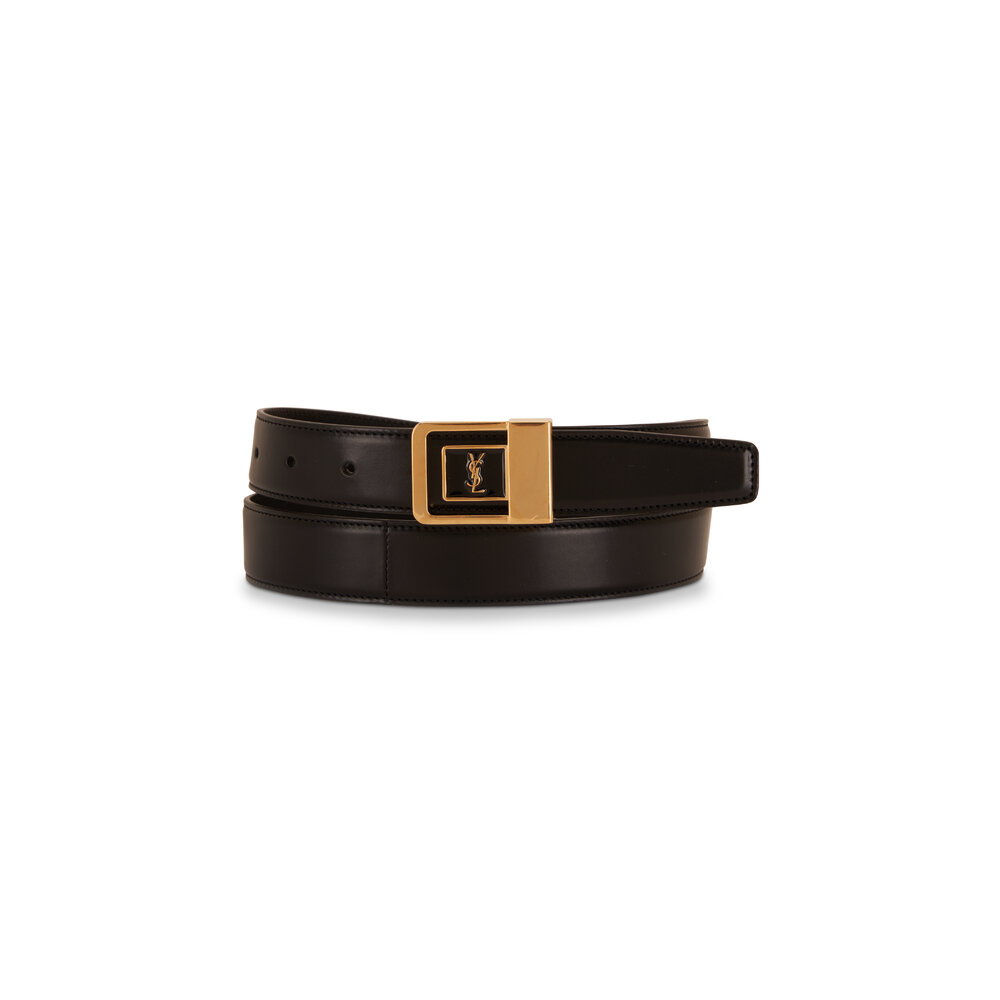 Saint Laurent bow-detail belt - Black