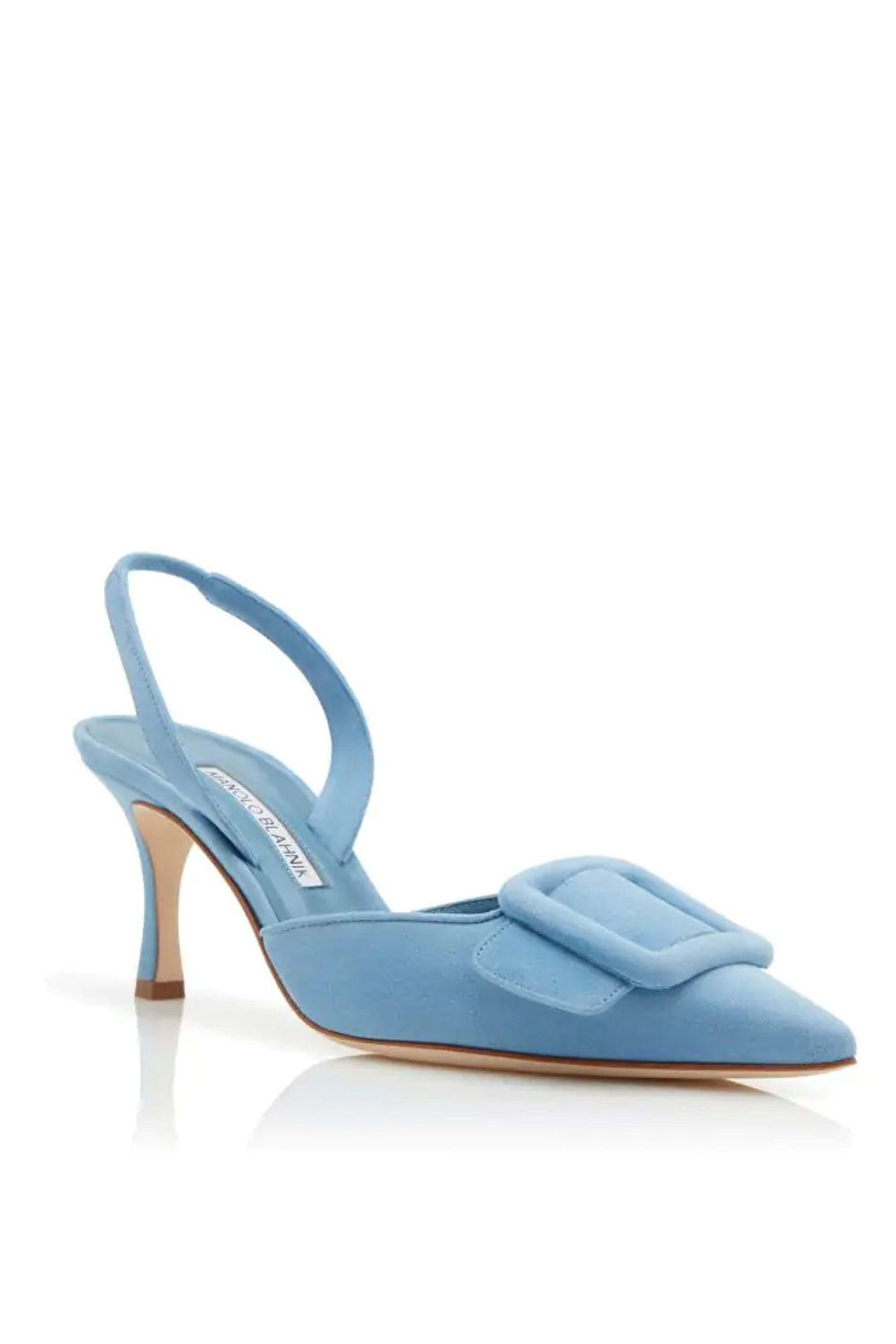 Manolo Blahnik - Maysli Gala 70 Slingback in Blue