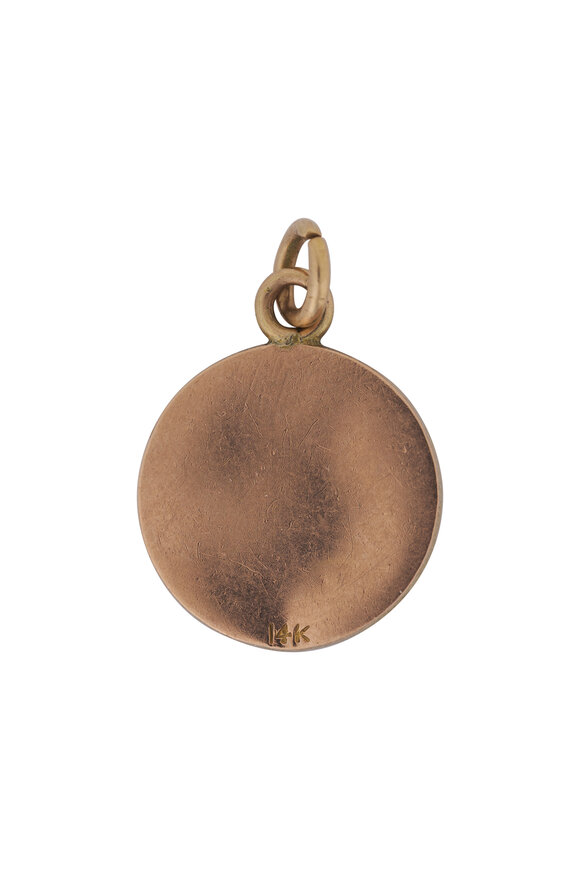 Vintage Collection 14k Yellow Gold Cancer Zodiac Pendant - view 2