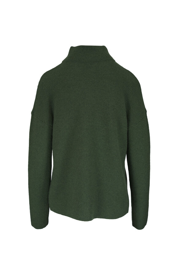 Kinross Forest Green Textured Cashmere Sweater - view 2