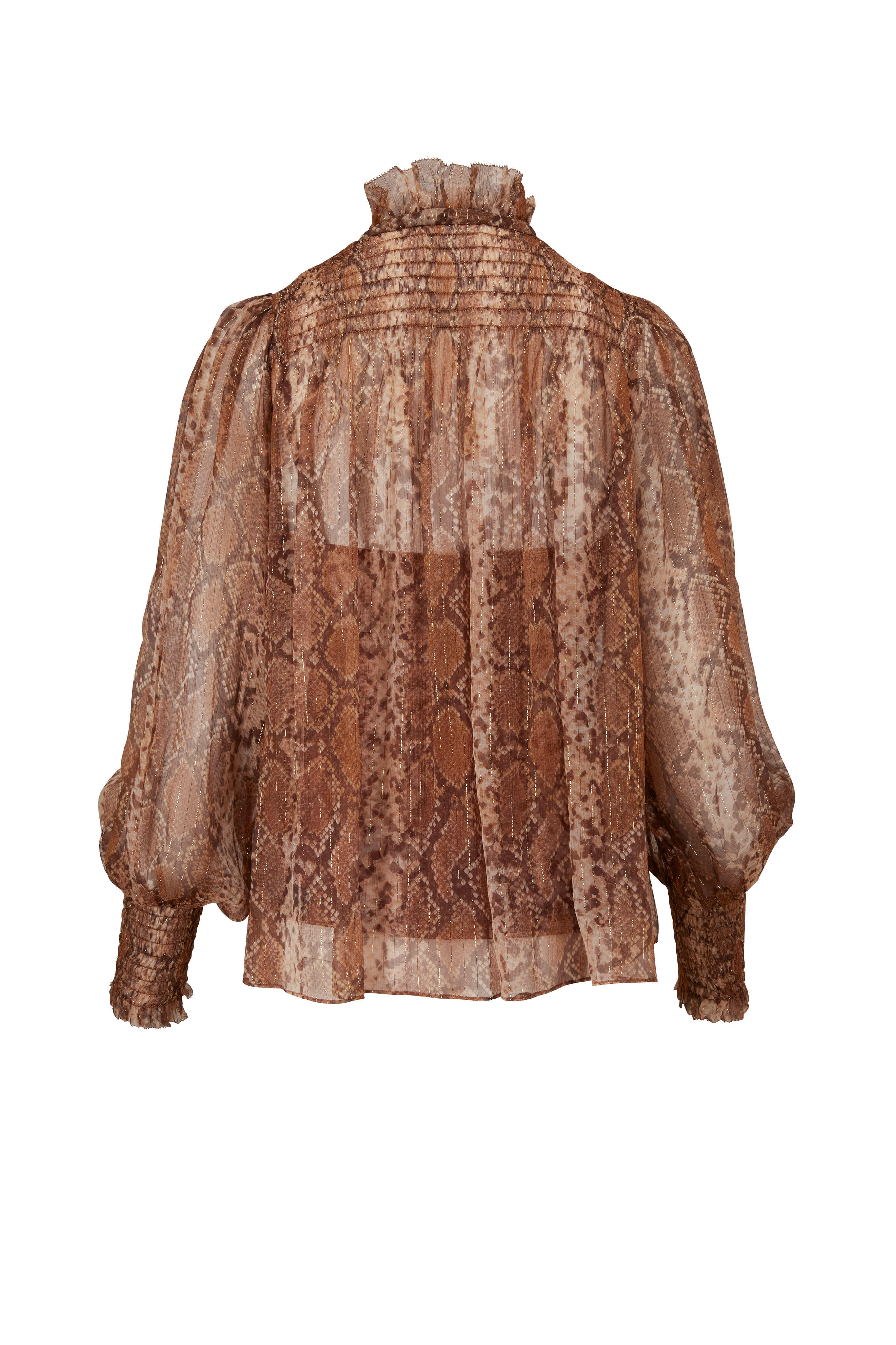 Zimmermann - Botanica Gold Python Swing Blouse