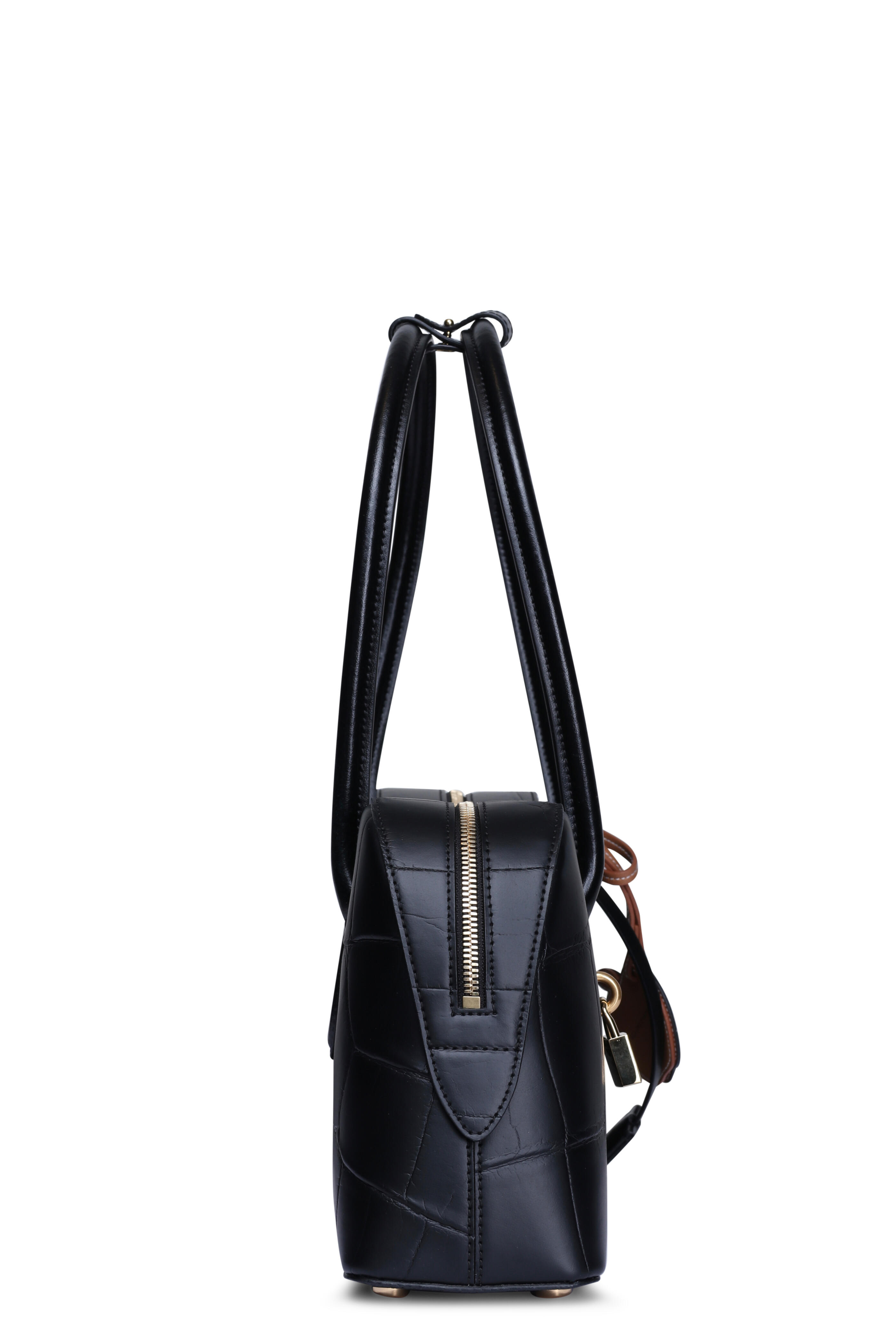Stella McCartney - Ryder Black Vegan Leather Embossed Shoulder Bag