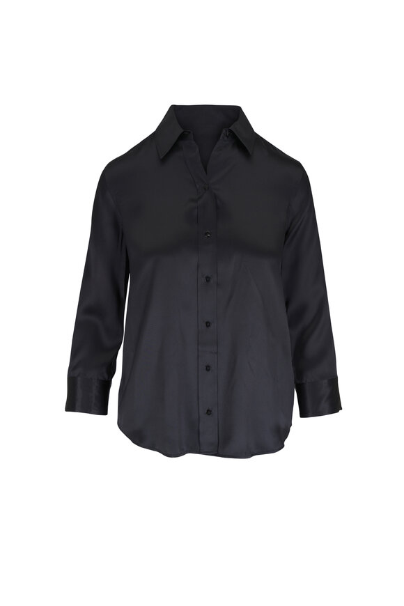 L'Agence Dani Black Silk Blouse - view 1