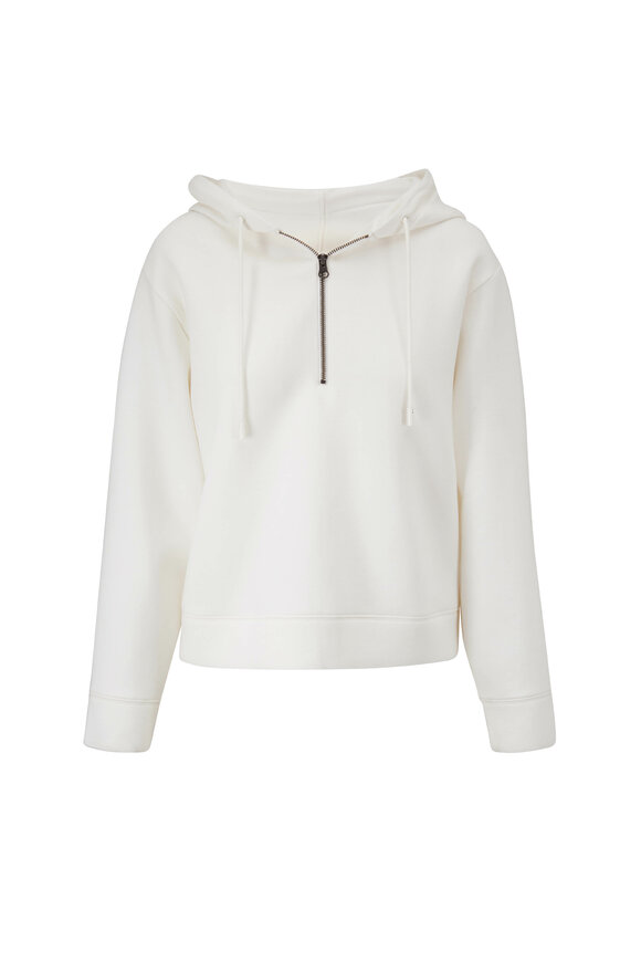 Vince - Optic White Half Zip Hoodie