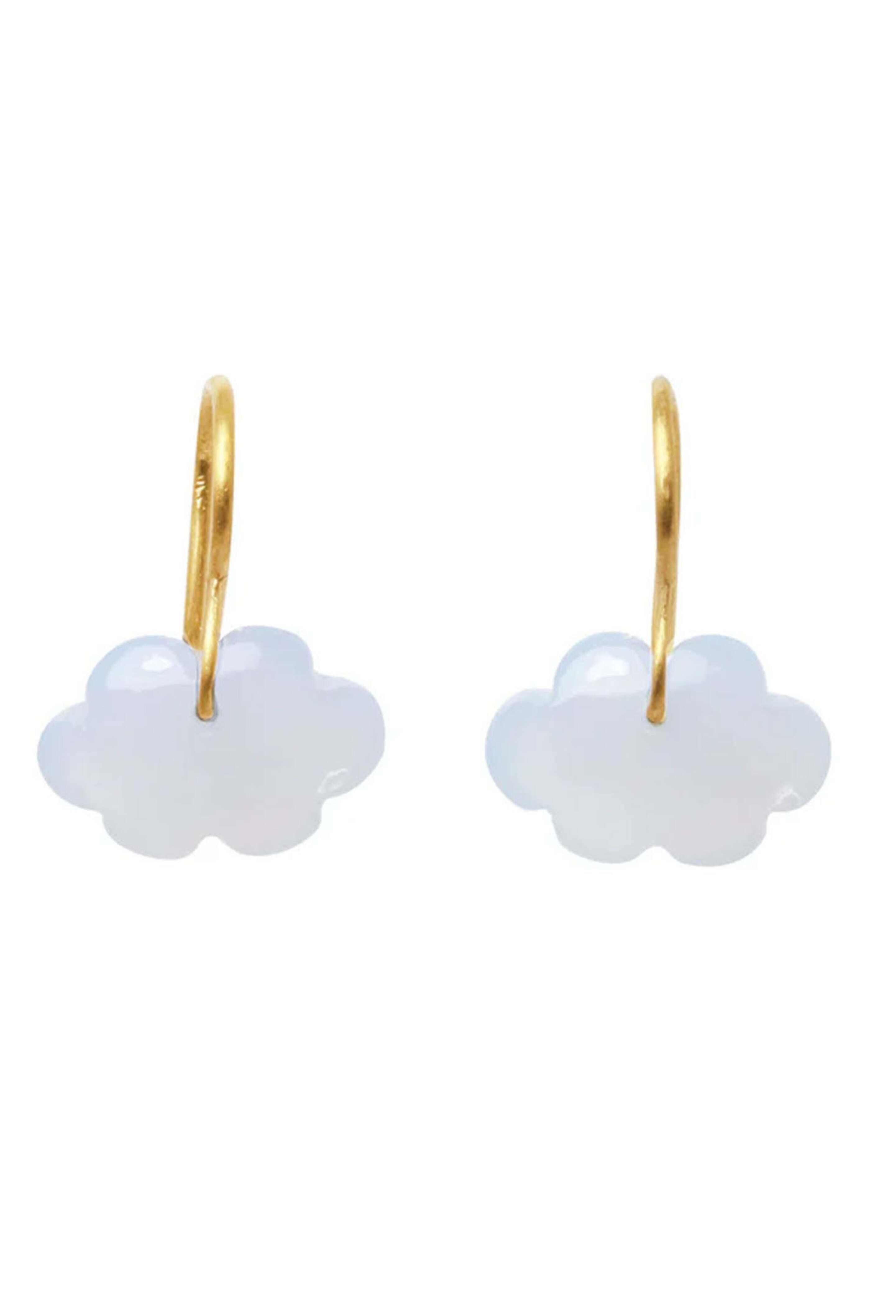 Marie-Hélène De Taillac - Blue Chalcedony Cloud Earrings