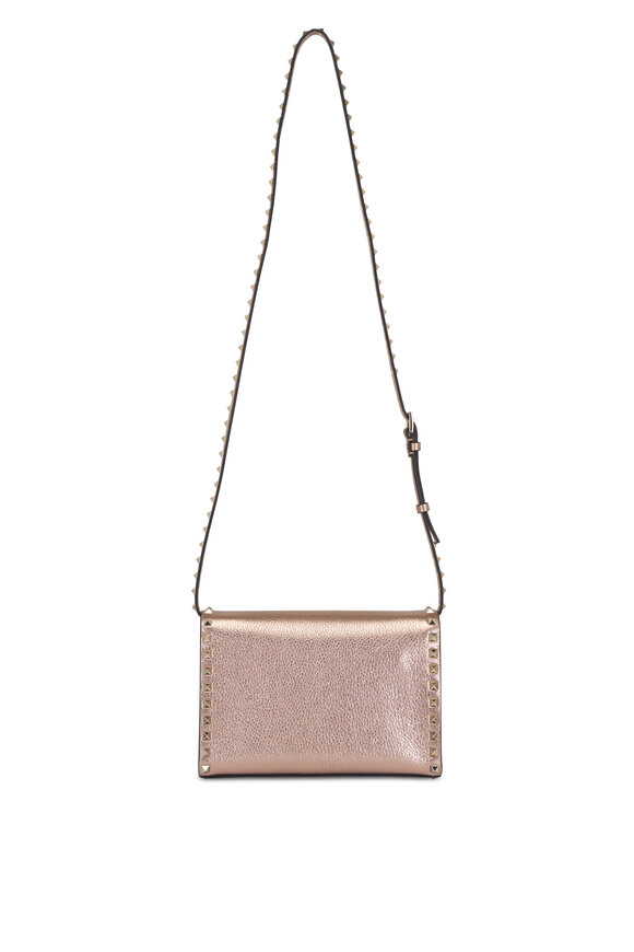 Valentino Garavani Small Rockstud Laminated Rose Cannel Crossbody - view 2