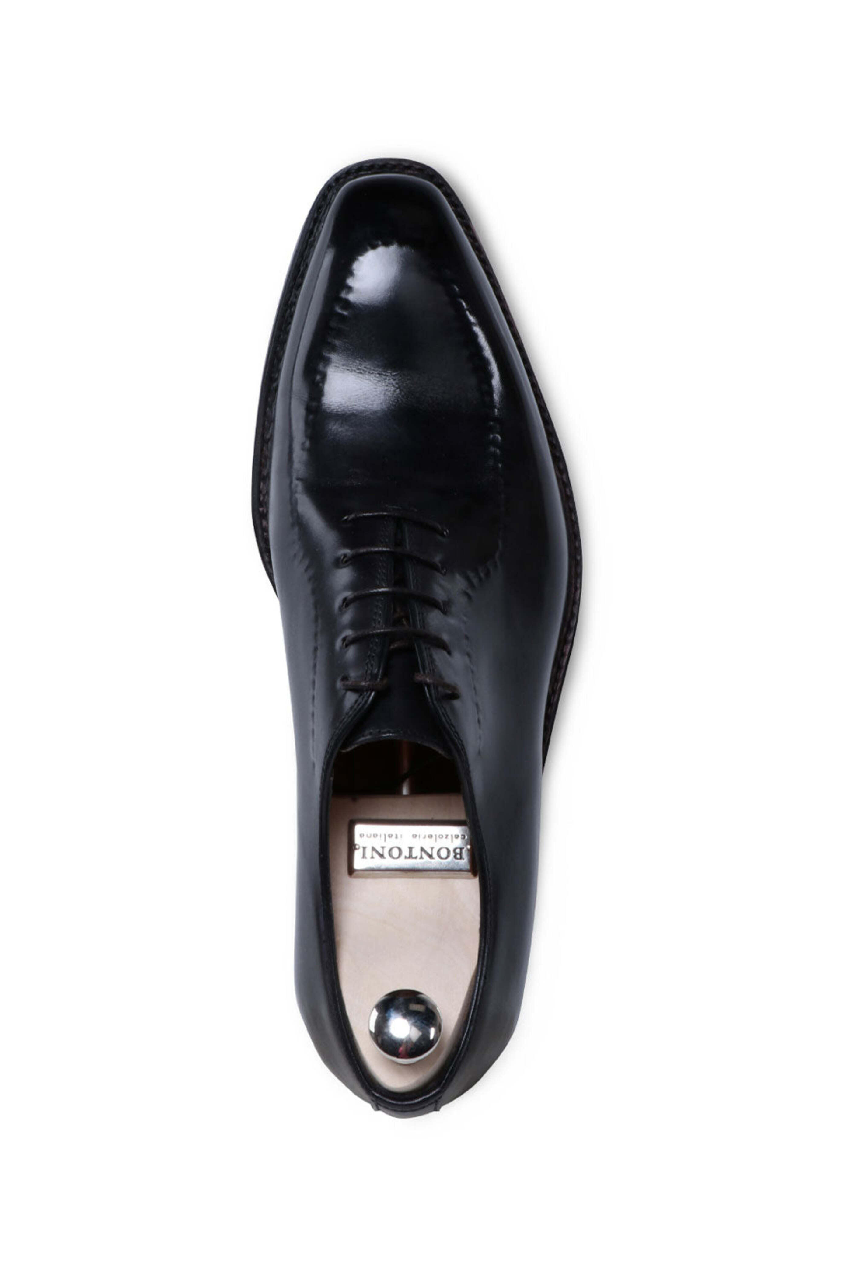 Bontoni - Elegant Reverse Leather Lace Up in Nero Cafe