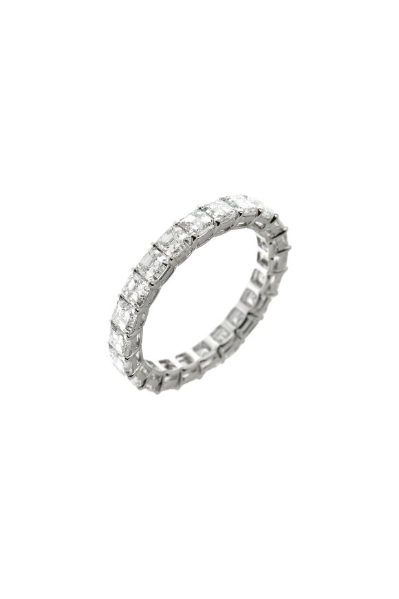 Nam Cho 18k White Gold Asscher Cut Diamond Eternity Band - view 1