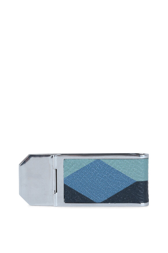 Dunhill - Cadigan Blue Geometric Money Clip 