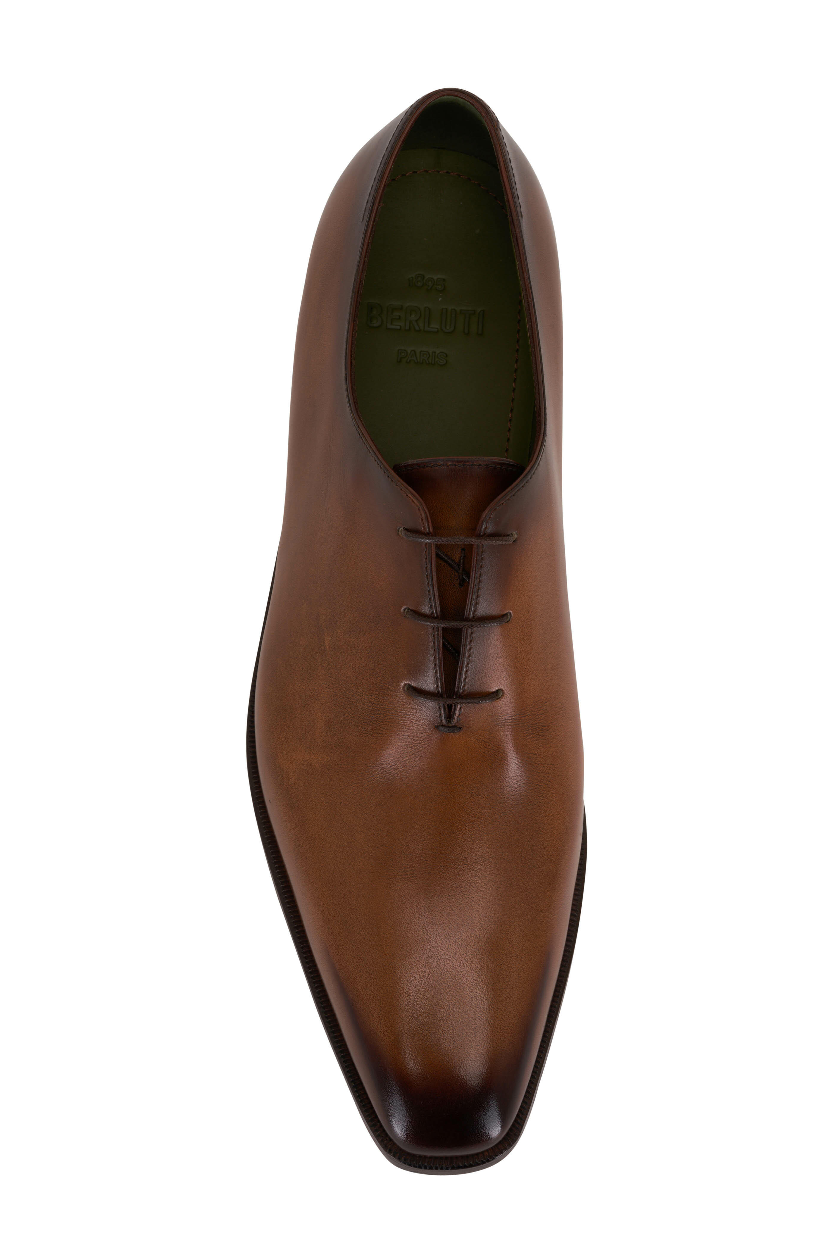 Berluti Alessandro Demesure Leather Oxford, Leather Sole, Black