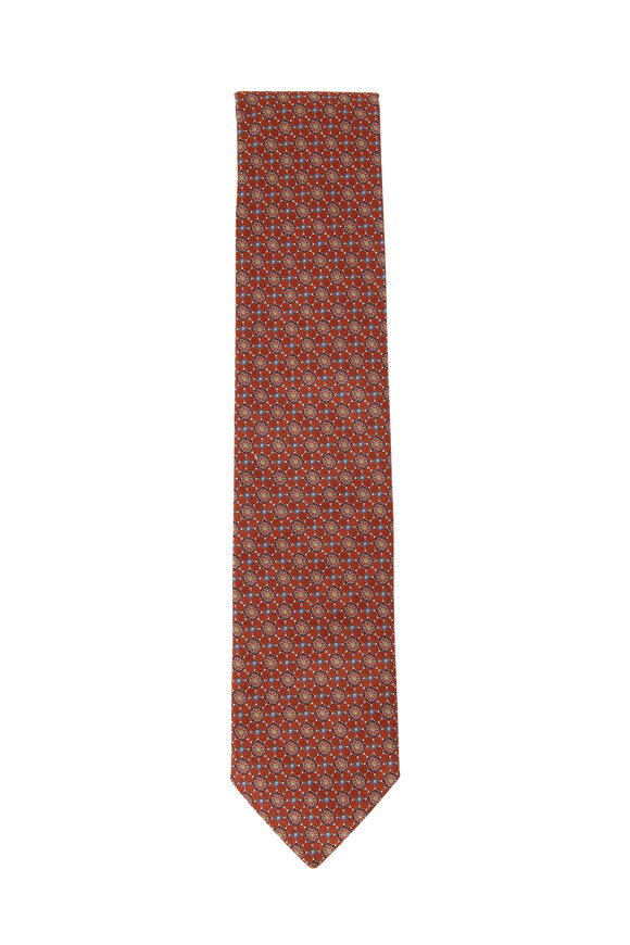 Eton - Orange Medallion Silk Necktie