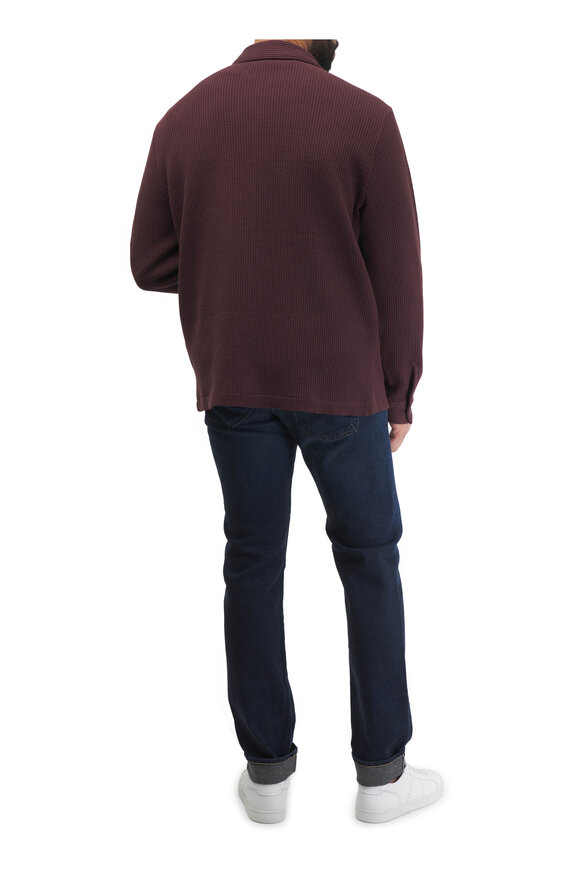 Vince - Burgundy Waffle Knit Shacket