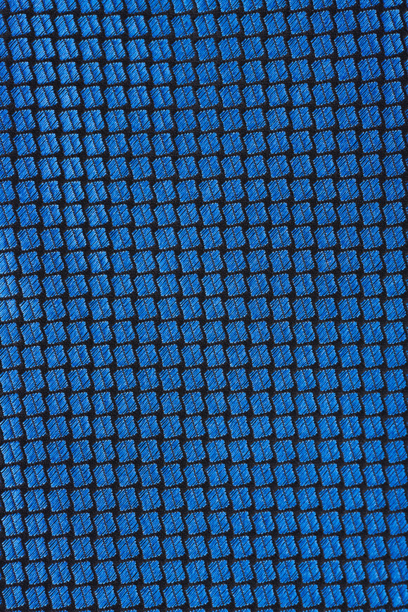 Zegna Light Blue Geometric Silk Necktie - view 2