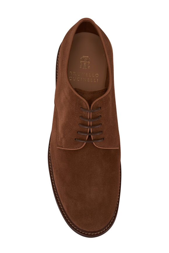 Brunello Cucinelli - Cocco Laced Suede Dress Shoe