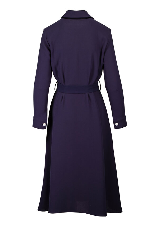 Edeline Lee Echo Navy Blue Midi Shirtdress - view 2