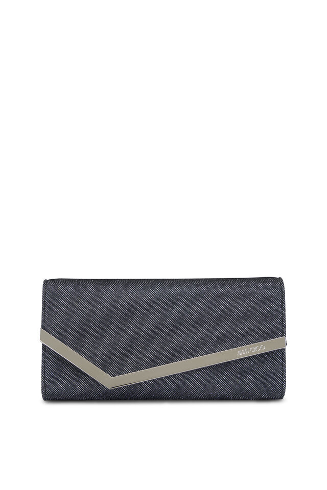 JIMMY CHOO EMMIEGLECHAMPAGNE 関税送料込 EMMIE | Black Patent Leather Clutch Bag | Winter 2022